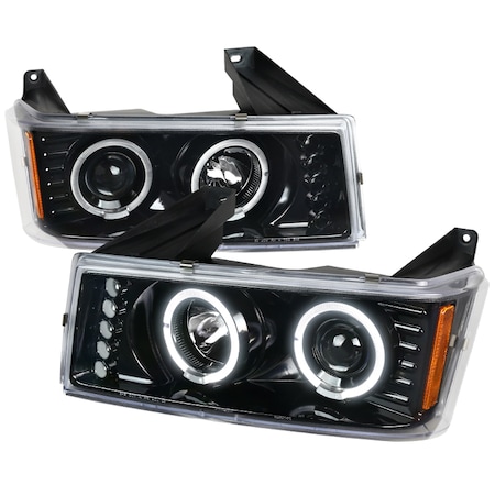 Spec-D Tuning 04-12 Chevrolet Colorado Canyon Projector Headlights 2LHP-COL04HBK-TM